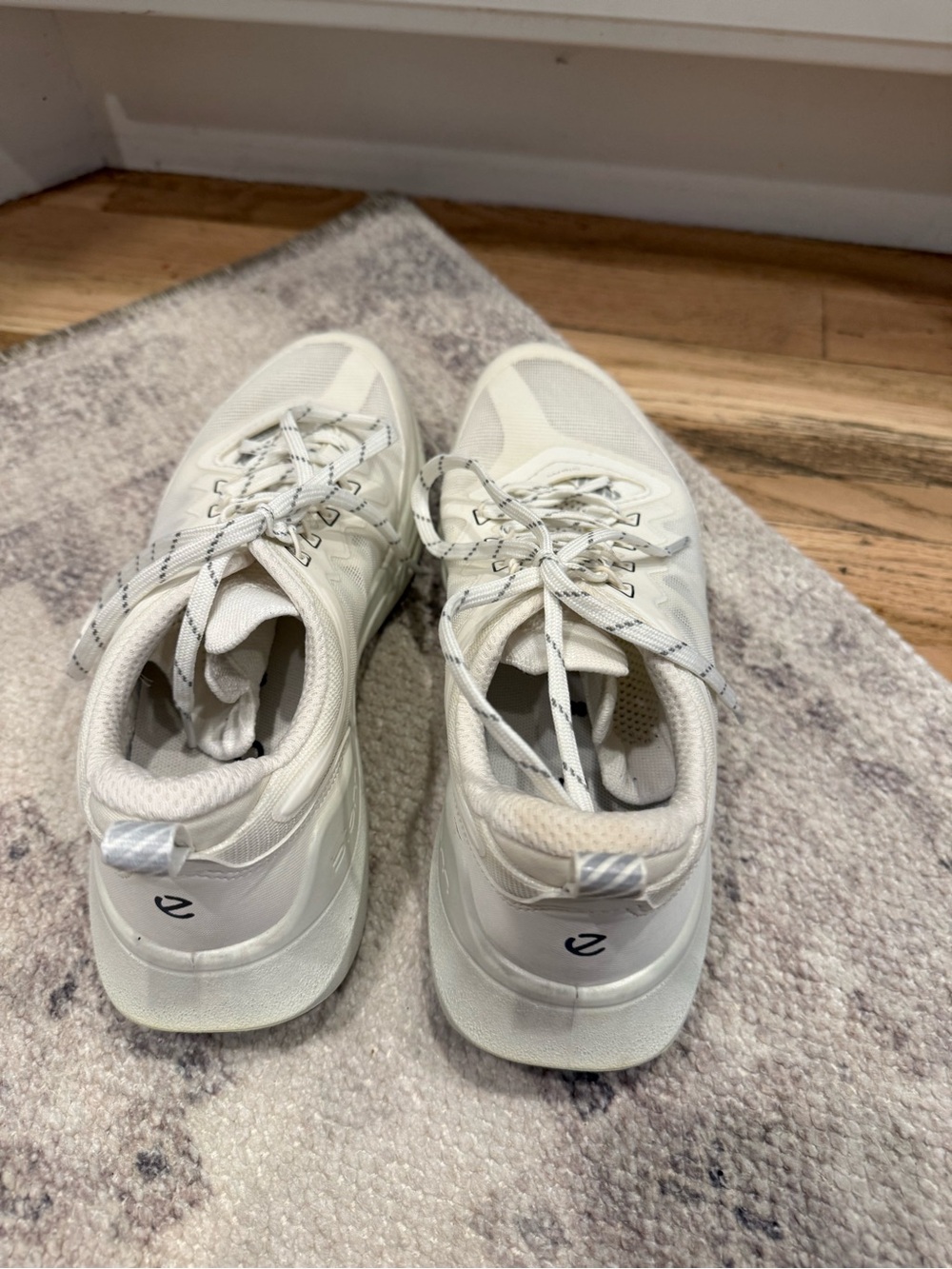 Ecco Women's White Athletic Sneakers - Picture 2 of 4
